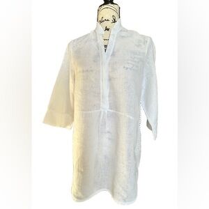 Laura Bianchi. White linen tunic. Size S.